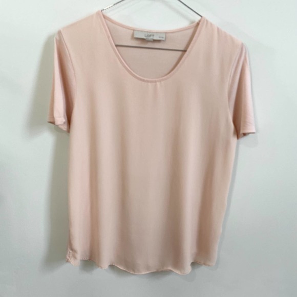 2 Ann Taylor LOFT Tops (Blue and Pink) Short Sleeves - Picture 6 of 9